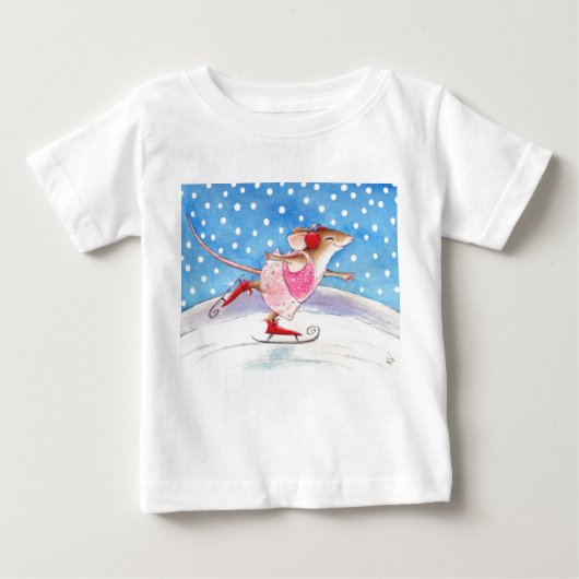 T-shirt Pour Bébé Tee - shirt de la souris de patinage (Devant)