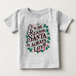 T-shirt Pour Bébé Tee - shirts de Noël en famille   Raison Père Noël