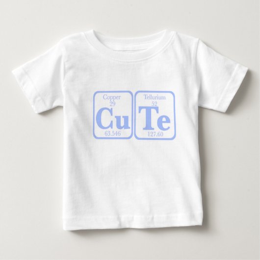 T-shirt Pour Bébé Tellurium de cuivre (CuTe) -- Bleu (Devant)