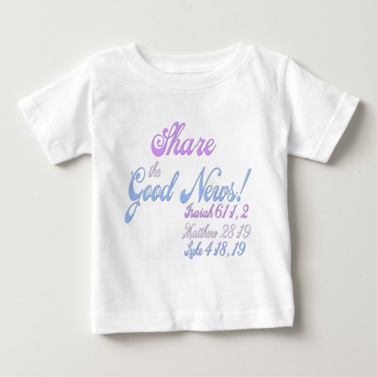 T-shirt Pour Bébé Témoin de Jéhovah Bonne nouvelle (Devant)