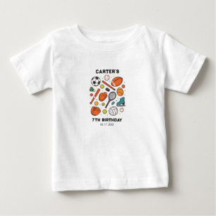 T-shirt Pour Bébé Temps de jeu de sport Anniversaire d'une vedette