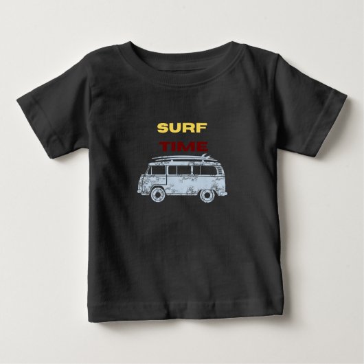T-shirt Pour Bébé Temps de surf d'été Bébé garçon  (Devant)