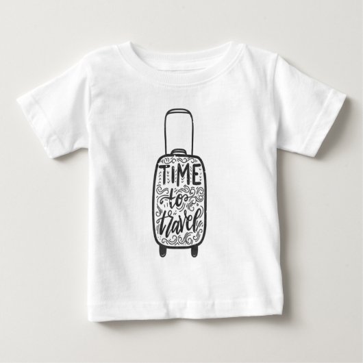 T-shirt Pour Bébé Temps De Voyage (Devant)