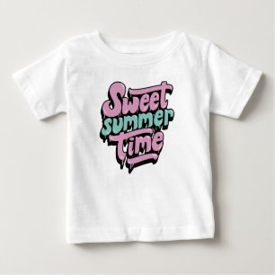 T-shirt Pour Bébé Temps d'été rétro doux