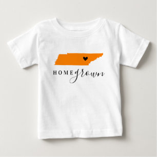 T-shirt Pour Bébé Tennessee Home Grown   Orange et Noir