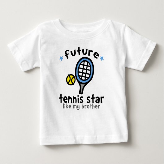T-shirt Pour Bébé Tennis Comme Frère (Devant)