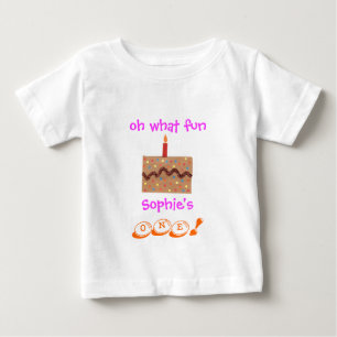 T-shirt Pour Bébé Tenue de 1er anniversaire pour filles - personnali