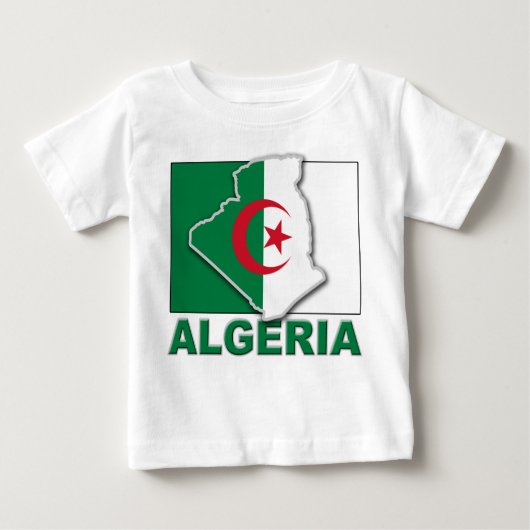 T-shirt Pour Bébé Terre de drapeau de l'Algérie (Devant)