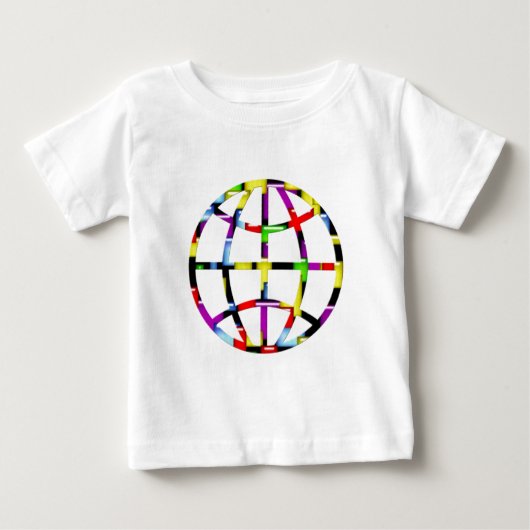 T-shirt Pour Bébé terre de mosaïque (Devant)