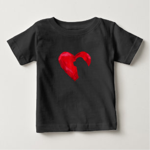 T-shirt Pour Bébé Terre-Neuve silhouette valentines cadeau de jour