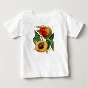 T-shirt Pour Bébé Territoire de l'Alabama Arbre Fruit La Pêche