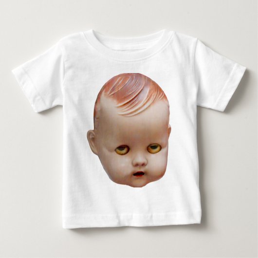 T-shirt Pour Bébé Tête de poupée déplaisante (Devant)