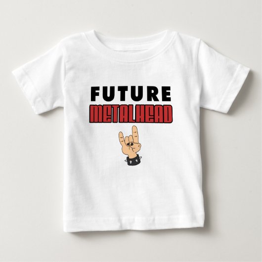 T-shirt Pour Bébé Tête métallique future (Devant)
