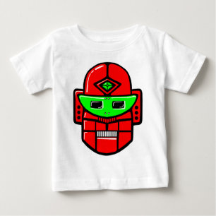 T-shirt Pour Bébé Tête robotique rétro - Customisée