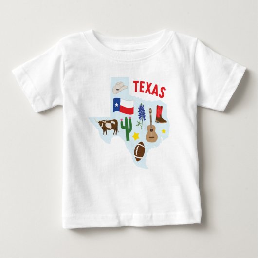 T-shirt Pour Bébé Texas (Devant)