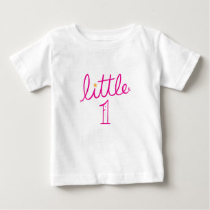 T-shirt Pour Bébé Texte curieux mignon rose Little One avec étoile