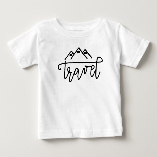 T-shirt Pour Bébé Texte de déplacement de main (Devant)