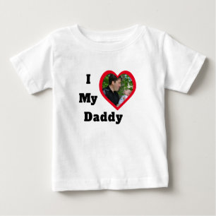 T-shirt Pour Bébé Texte de photo de papa Je t'aime mon papa pour la