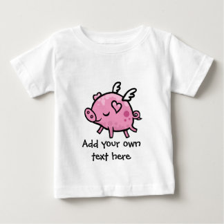 T-shirt Pour Bébé Texte personnalisable de porc de vol de bande