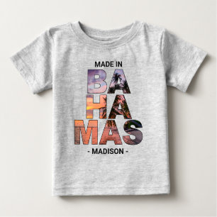 T-shirt Pour Bébé Texte personnalisé chemises BAHAMAS