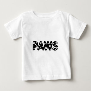 T-shirt Pour Bébé Texte personnalisé des pattes de chien