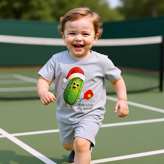 T-shirt Pour Bébé Texte personnalisé Père Noël Pickleball Rally