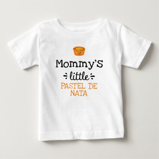 T-shirt Pour Bébé [Texte] Petit Pastel de Nata (Devant)