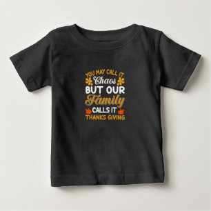 T-shirt Pour Bébé Thanksgiving Notre Famille L'Appelle Merci Giving
