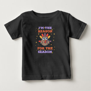 T-shirt Pour Bébé Thanksgiving Turquie