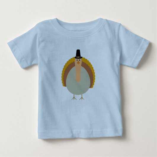 T-shirt Pour Bébé Thanksgiving Turquie (Devant)