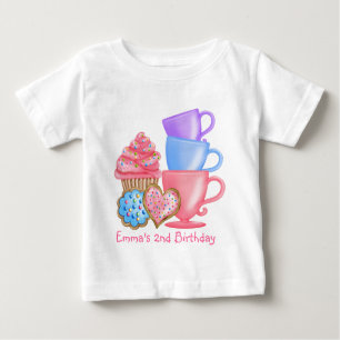 T-shirt Pour Bébé Thé d'anniversaire du pays des merveilles