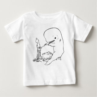 T-shirt Pour Bébé Thé de calmar et de baleine