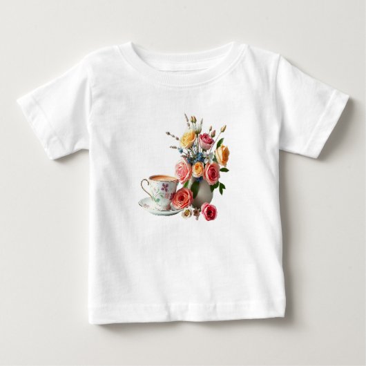 T-shirt Pour Bébé Thé du matin (Devant)