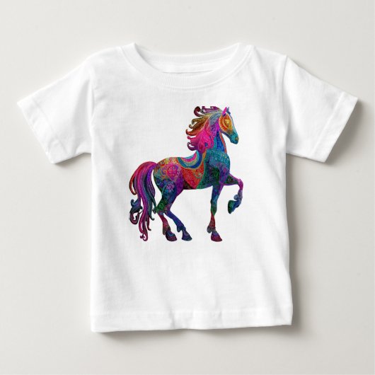 T-shirt Pour Bébé The Quilted Horse (Devant)