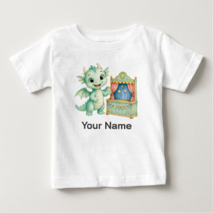 T-shirt Pour Bébé Théâtre de marionnettes de petit dragon magique pe