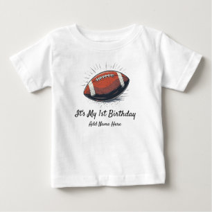 T-shirt Pour Bébé Thème de football personnalisé Anniversaire premiè