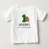 T-shirt Pour Bébé Thème de football Premier Anniversaire de Down  (Devant)