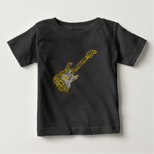 T-shirt Pour Bébé Thème de musique de guitare électrique électroniqu