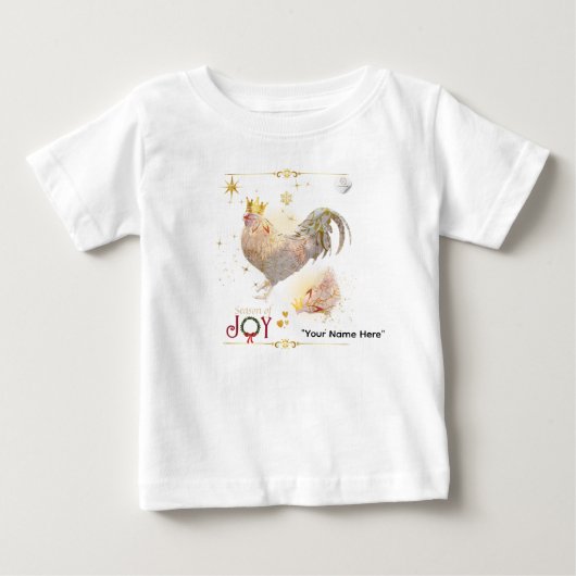 T-shirt Pour Bébé Thème de Noël Boganhues impression (Devant)