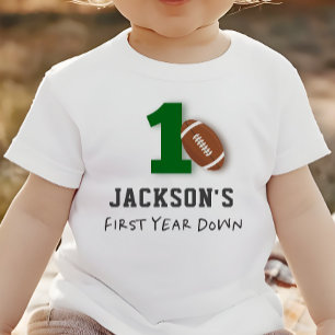 T-shirt Pour Bébé Thème Football Première année en bas Anniversaire
