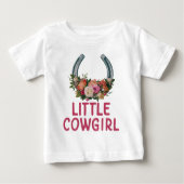 T-shirt Pour Bébé Thème occidental de petite fille (Devant)