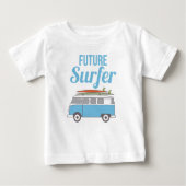 T-shirt Pour Bébé Thème Surf rétro Kombi (Devant)