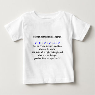 T-shirt Pour Bébé Théorème idiot Fermat-Pythagorien