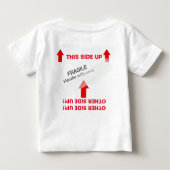 T-shirt Pour Bébé "This SIDE UP" Instructions pour la manipulation d (Dos)