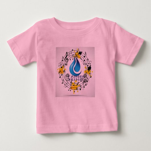 T-shirt Pour Bébé Threads d'harmonie : Notes mélodiques Tee (Devant)