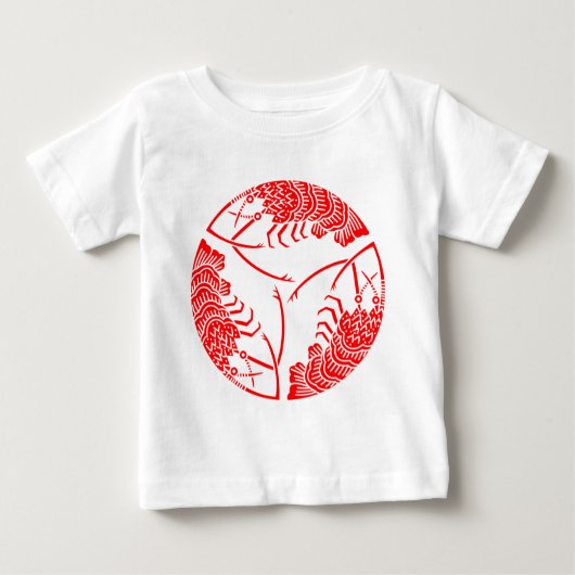 T-shirt Pour Bébé Three head-to tail spiny lobsters (Devant)