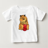 T-shirt Pour Bébé Tiger Bowling Bowling boule (Devant)