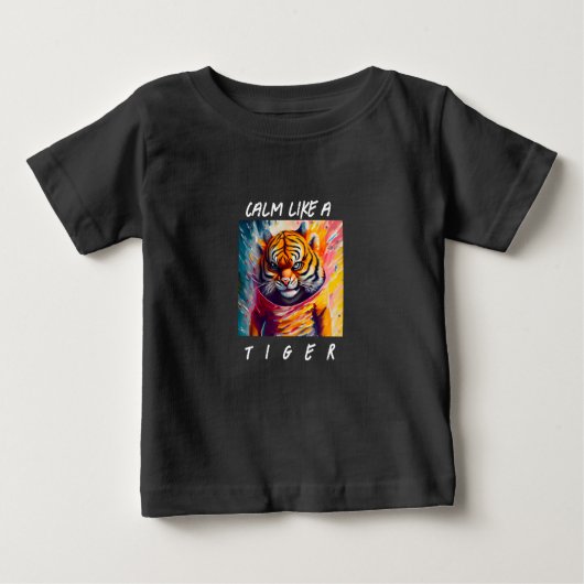 T-shirt Pour Bébé Tiger Cool Multimédia Avec Attitude (Devant)