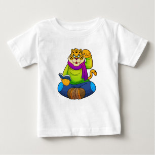 T-shirt Pour Bébé Tiger Nerd avec Livre