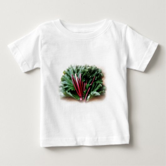 T-shirt Pour Bébé Tiges et feuille frais de rhubarbe (Devant)